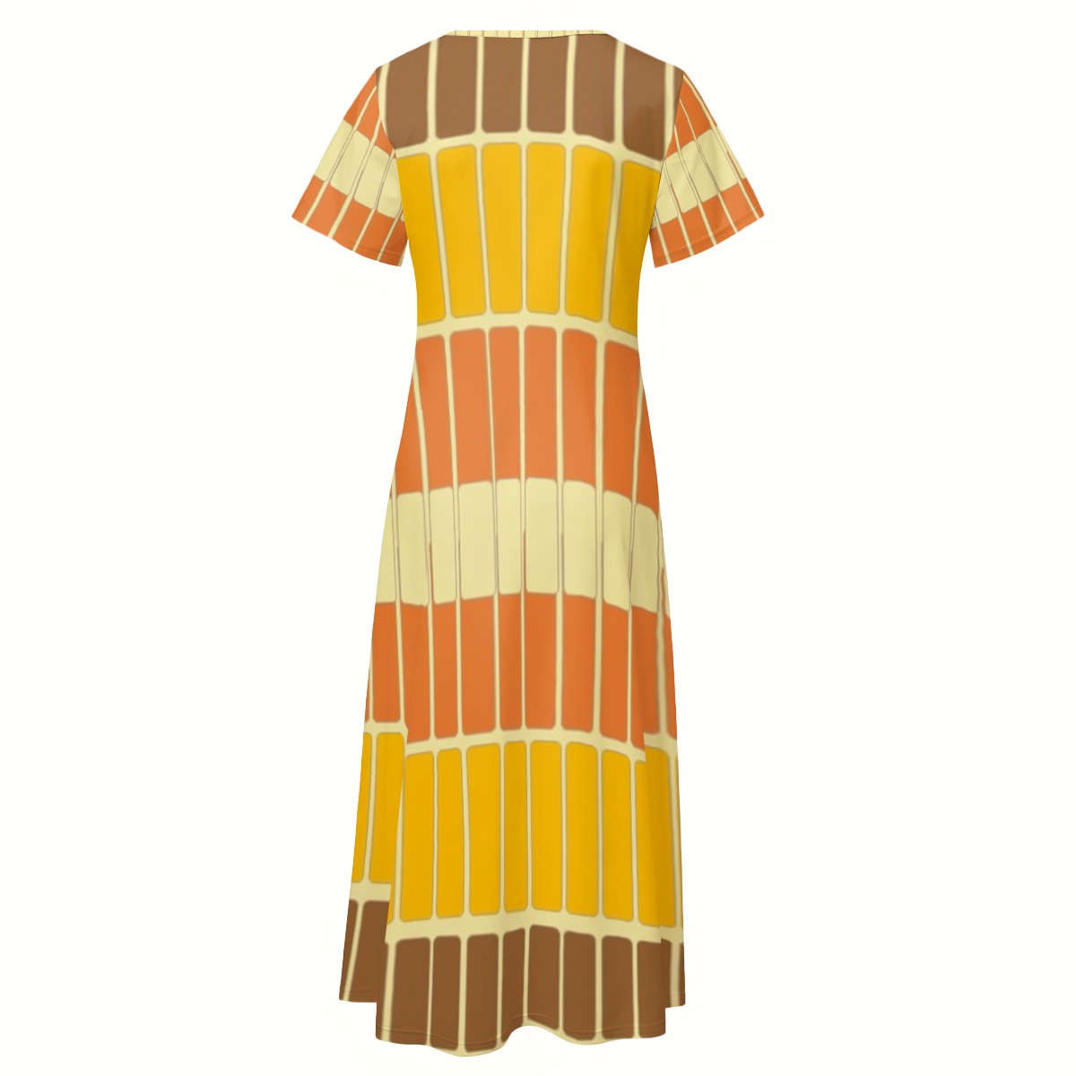All-Over Print Women's V-neck Dress With Side Slit