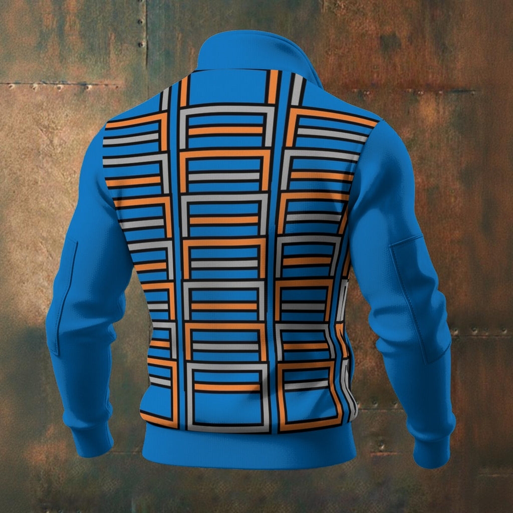 All-Over Print Men's Thick Knit Fleece Jacket