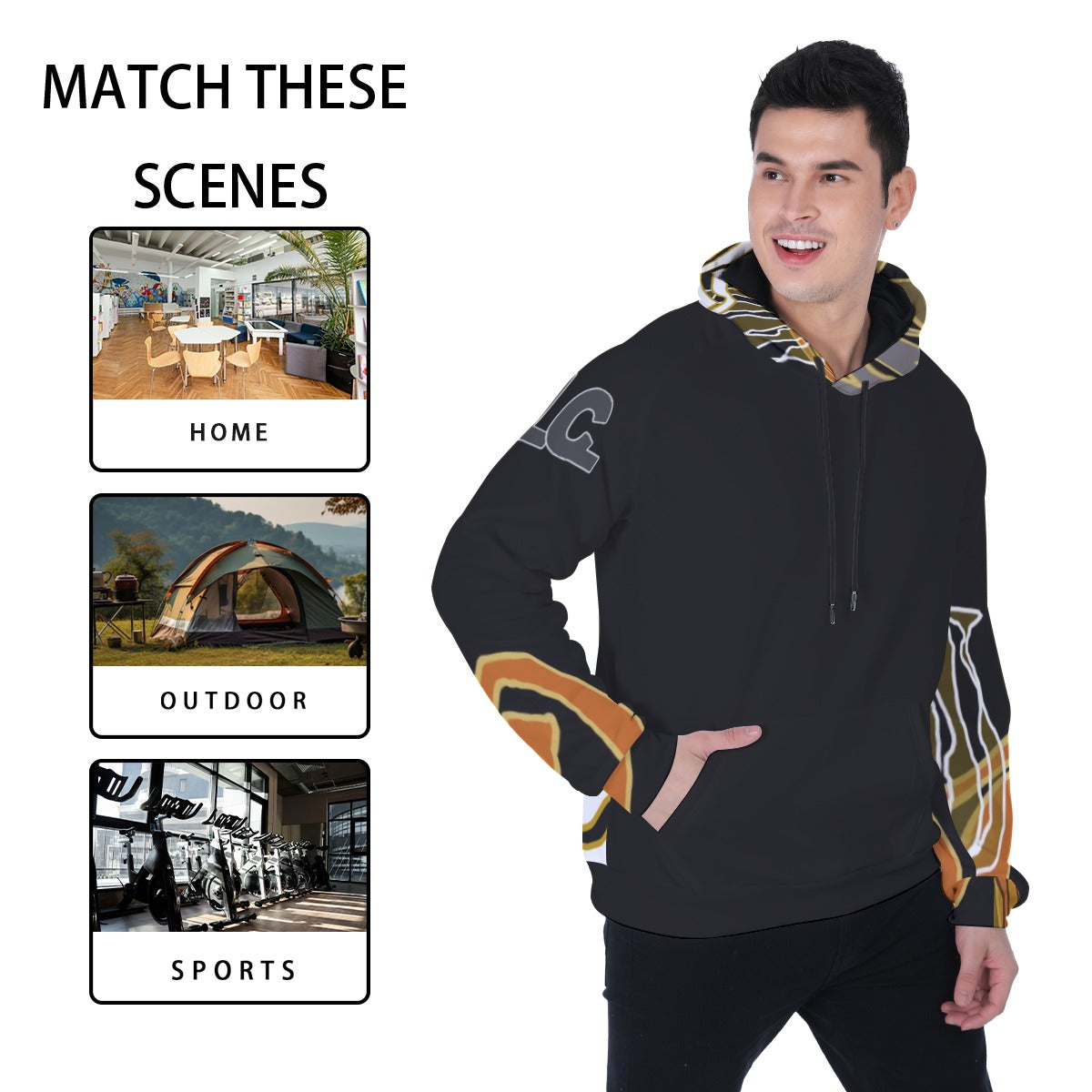 All-Over Print Heavy Fleece Raglan Hoodie