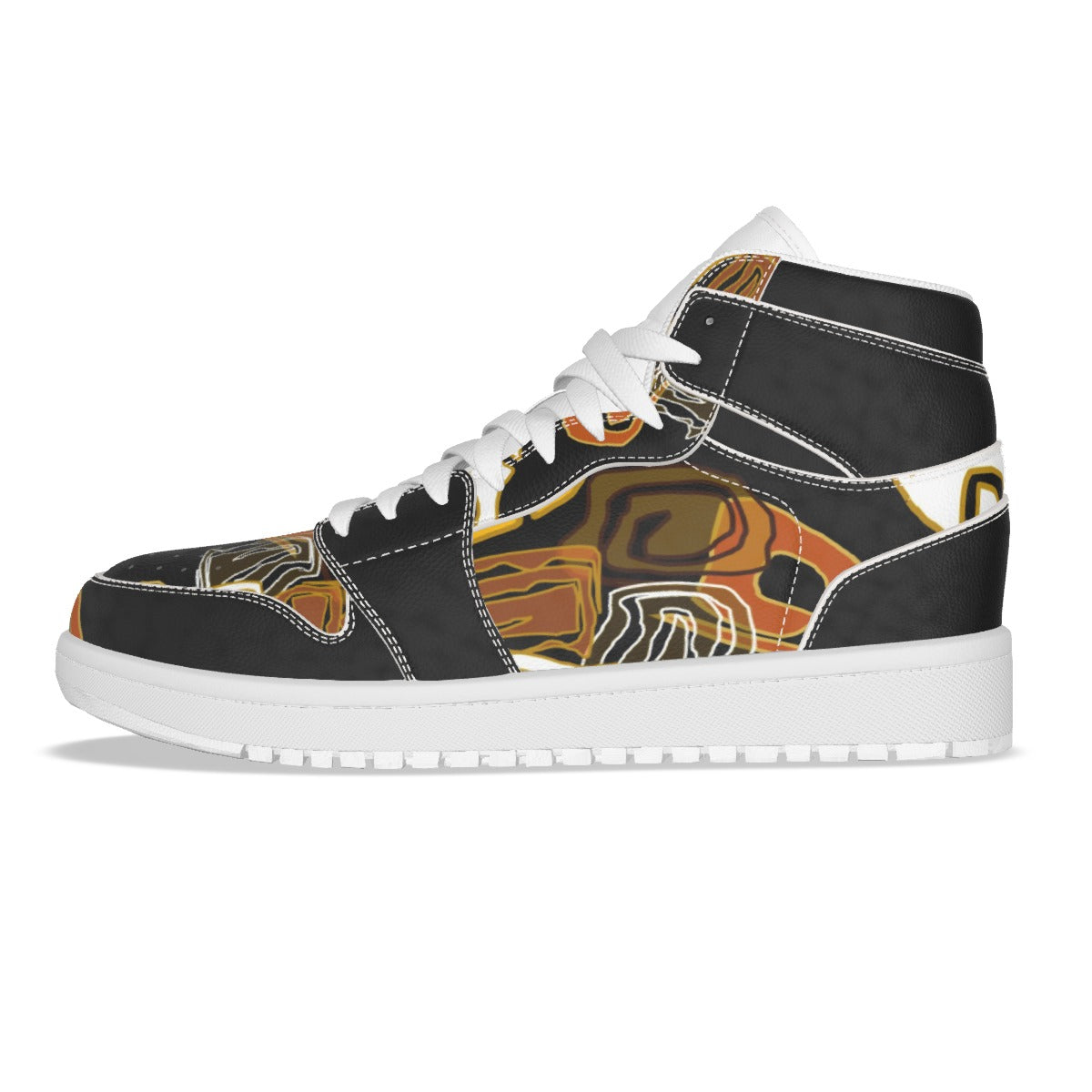 Men's and Women's Synthetic Leather Stitching Shoes