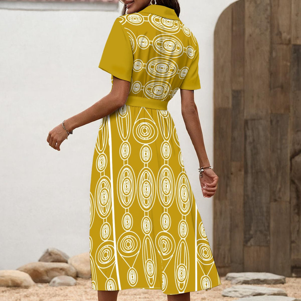 Wrap Dress Gold