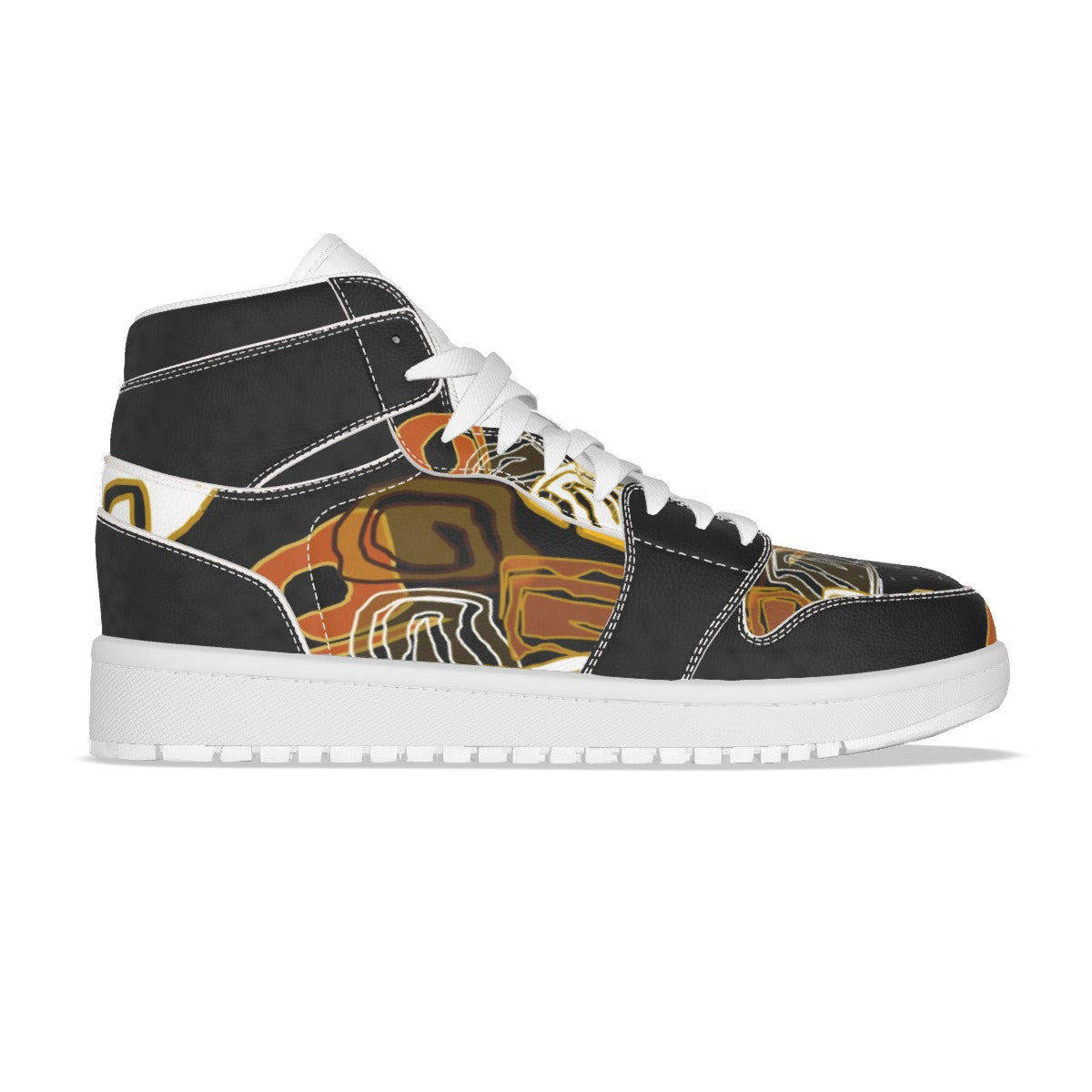 Men's and Women's Synthetic Leather Stitching Shoes