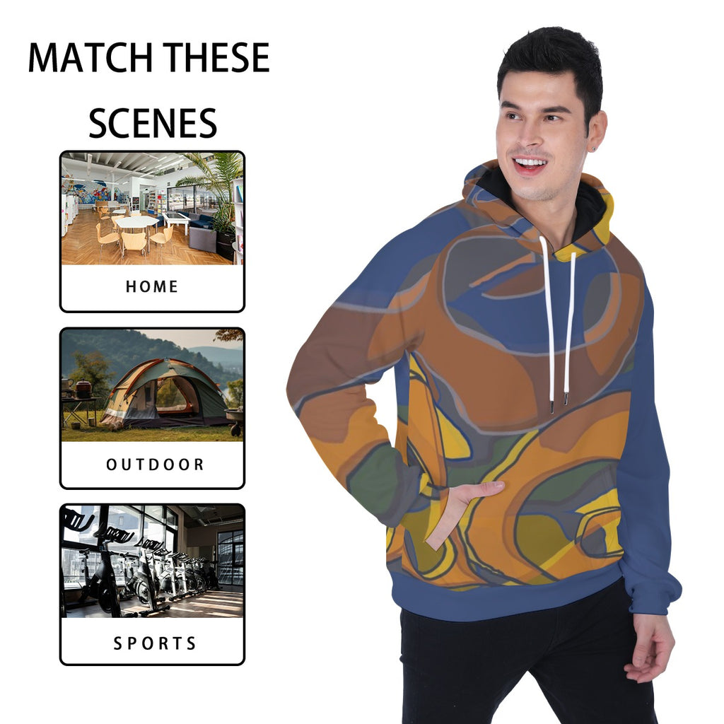 All-Over Print Men's Heavy Fleece Raglan Hoodie