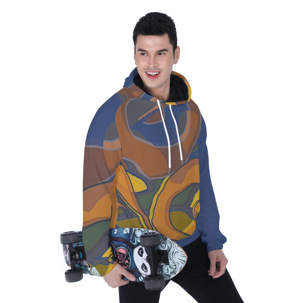 All-Over Print Men's Heavy Fleece Raglan Hoodie