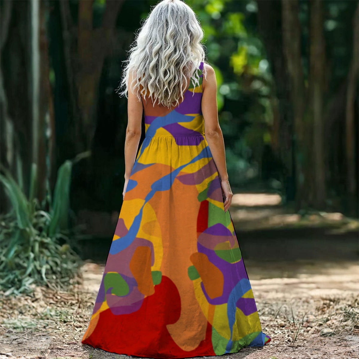 All-Over Print Women’s Sleeveless Maxi Dress