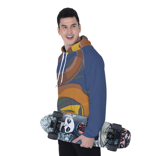 All-Over Print Men's Heavy Fleece Raglan Hoodie