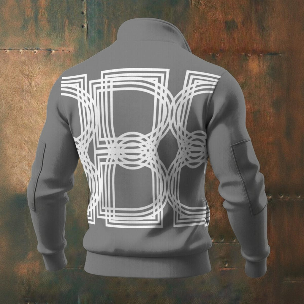 All-Over Print Men's Thick Knit Fleece Jacket