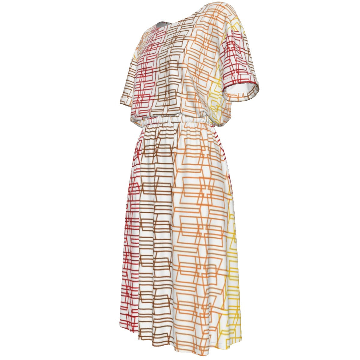 All-Over Print Women's Elastic Waist Dress