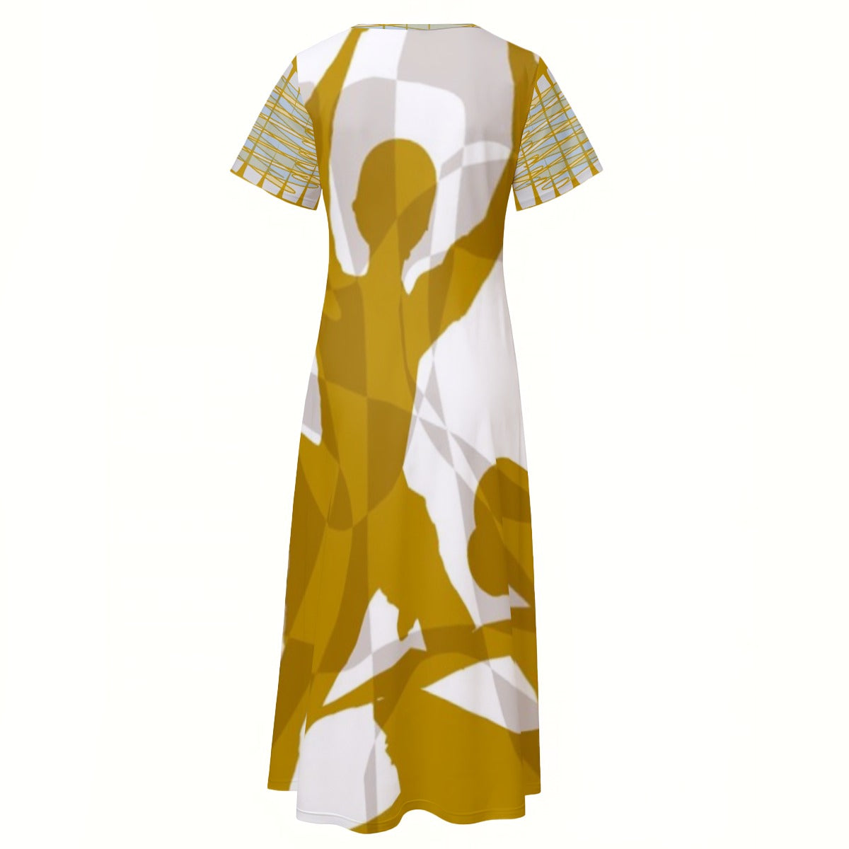 All-Over Print Women's V-neck Dress With Side Slit