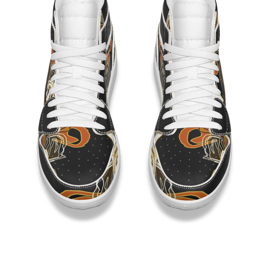 Men's and Women's Synthetic Leather Stitching Shoes