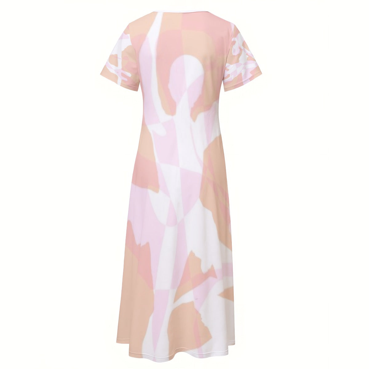 All-Over Print Women's V-neck Dress With Side Slit