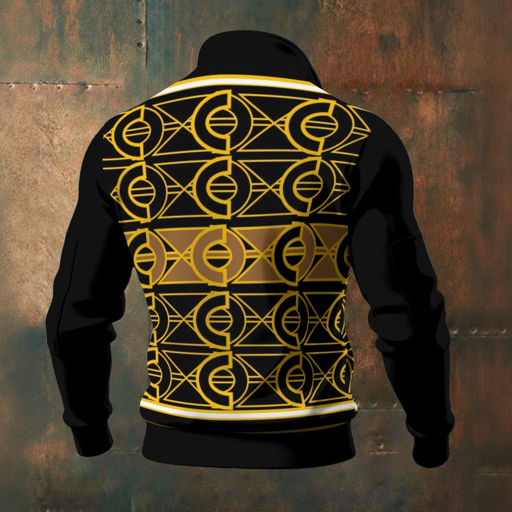 All-Over Print Men's Thick Knit Fleece Jacket