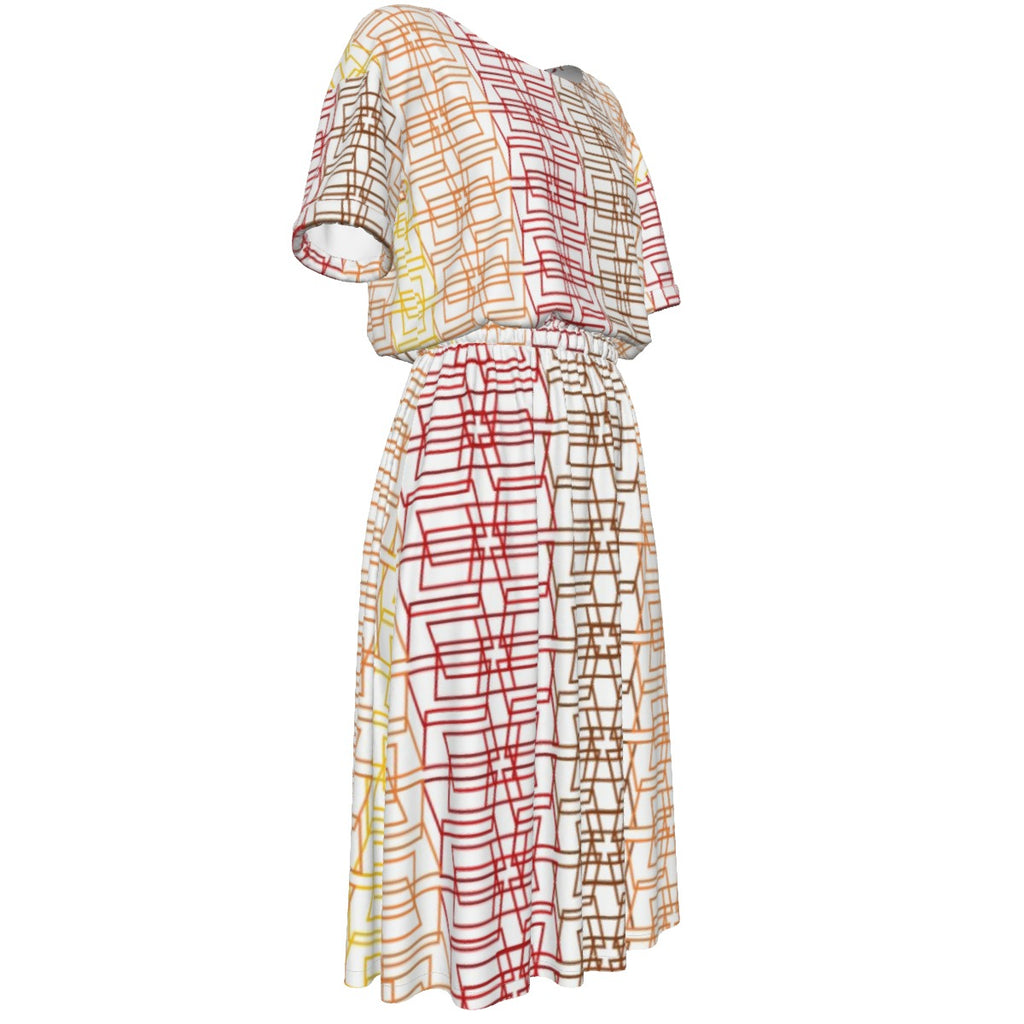All-Over Print Women's Elastic Waist Dress