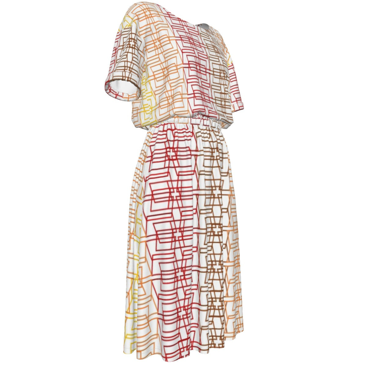 All-Over Print Women's Elastic Waist Dress