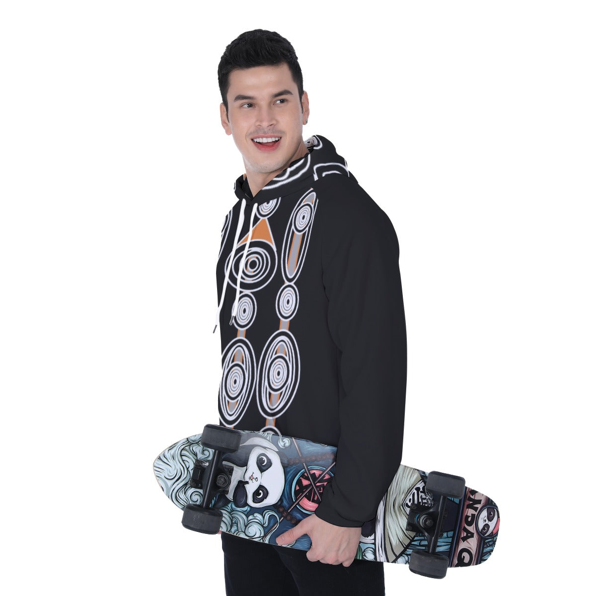 All-Over Print Men's Heavy Fleece Raglan Hoodie