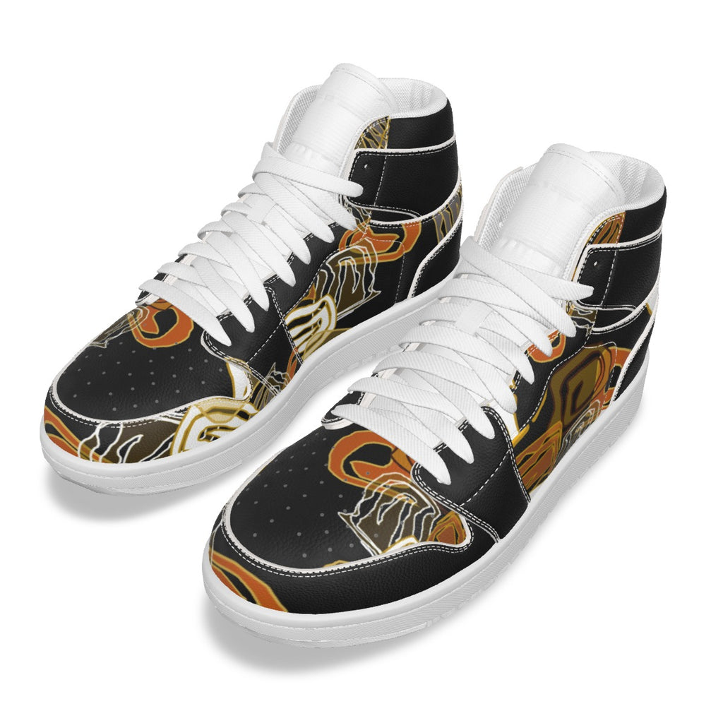 Men's and Women's Synthetic Leather Stitching Shoes