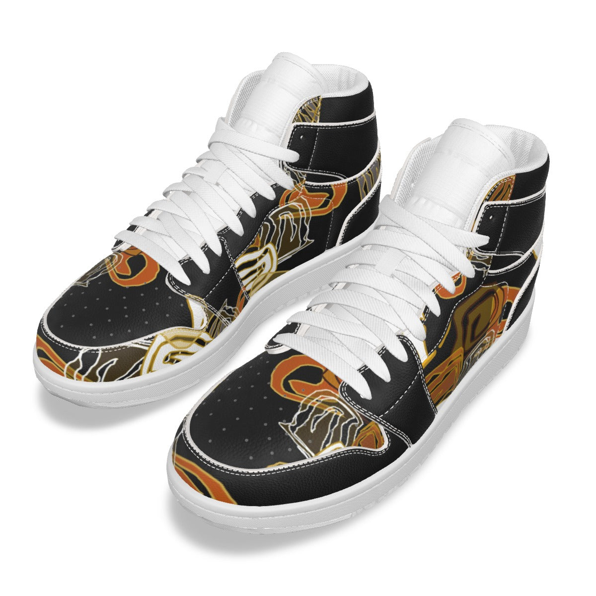 Men's and Women's Synthetic Leather Stitching Shoes