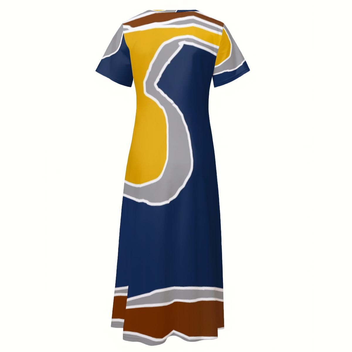 All-Over Print Women's V-neck Dress With Side Slit