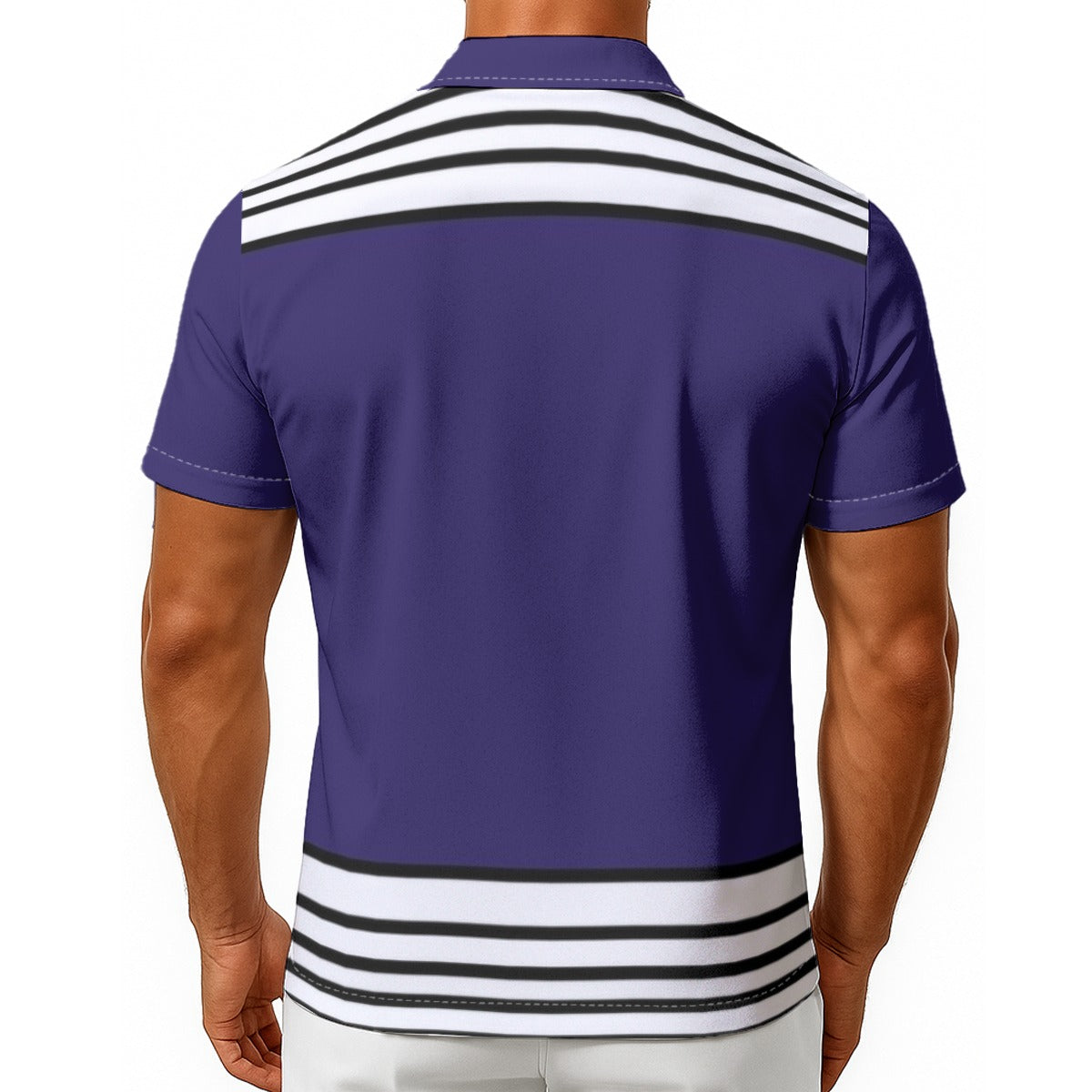 All-Over Print Men's Hawaiian Shirt With Button Closure