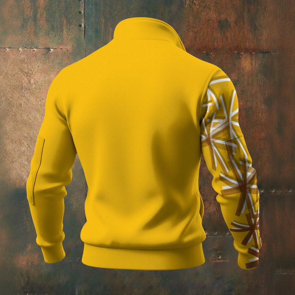 All-Over Print Men's Thick Knit Fleece Jacket