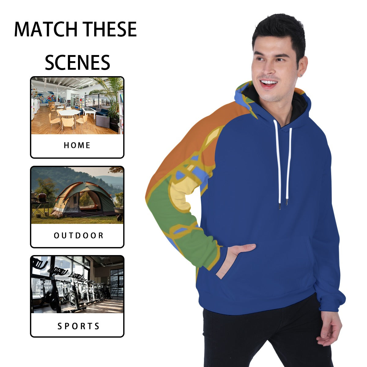 All-Over Print Heavy Fleece Raglan Hoodie
