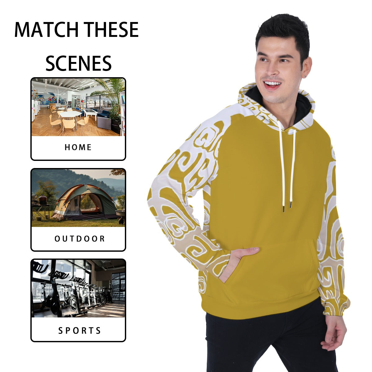 All-Over Print Heavy Fleece Raglan Hoodie